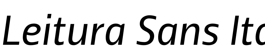Leitura Sans Italic 2 Yazı tipi ücretsiz indir